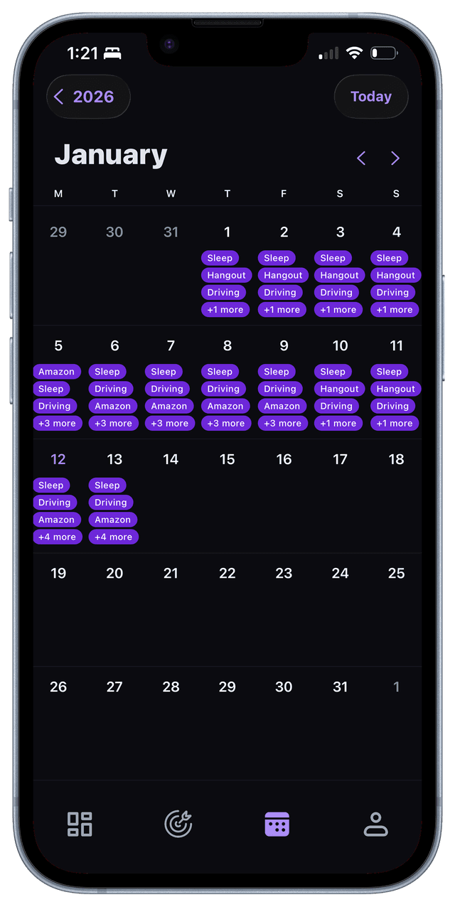 Tivvity - Calendar View