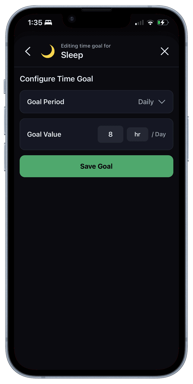 Tivvity - Enter Goal